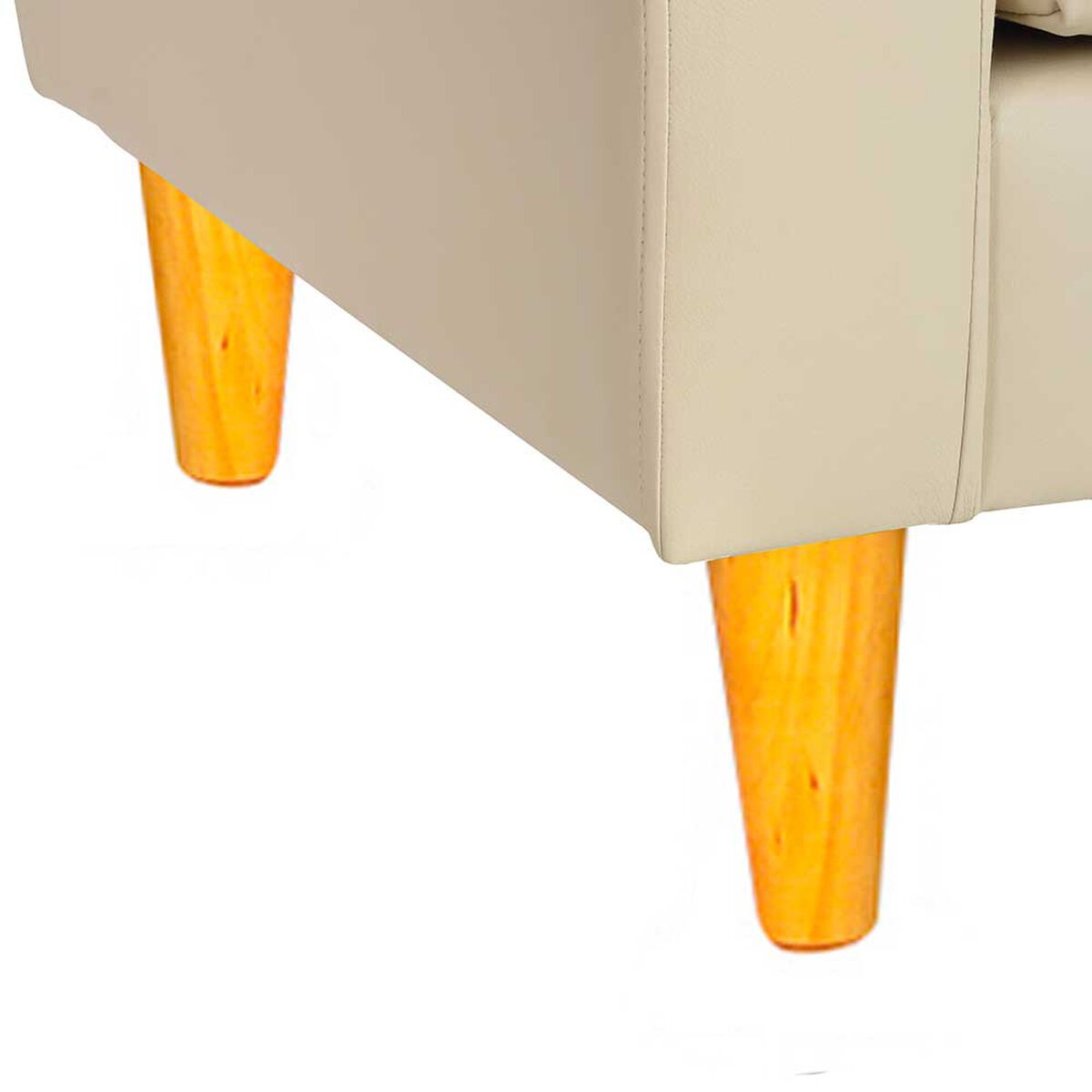 Sofá Bodevir Retro PU 04 3 Cuerpos Beige 