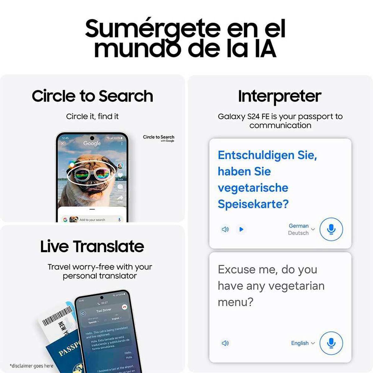 Celular Samsung Galaxy S24 FE 5G 256GB 6,7" Light Blue