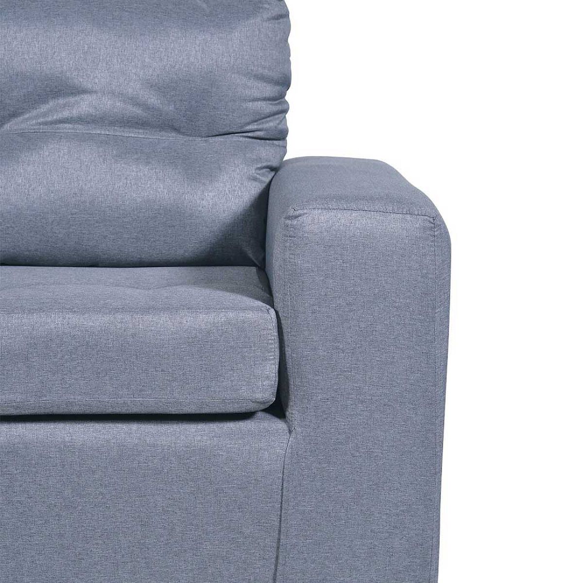 Sofá Seccional Modular Kea Liverpool 5 Cuerpos Felpa Gris