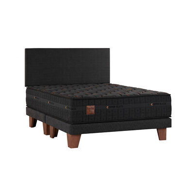 CELTA Cama Europea Celta Copper Black 2 Plazas + Respaldo