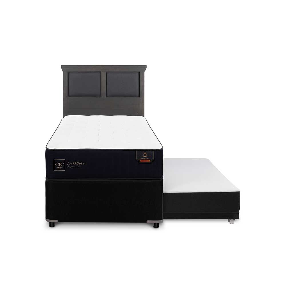 Cama Nido CIC 1,5 Plazas Premium + Respaldo Torino