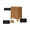 Velador Di Poretti Design Maggiore 3 Cajones Caf&eacute;