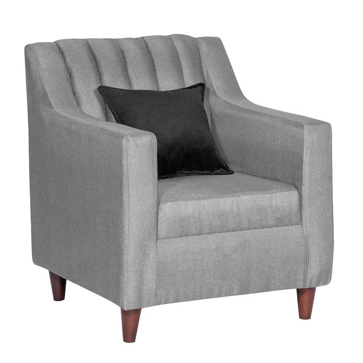 Juego de Living Diseño A&M Home Isabella Sofá 3 Cuerpos + 2 Sillones1 Cuerpo Gris