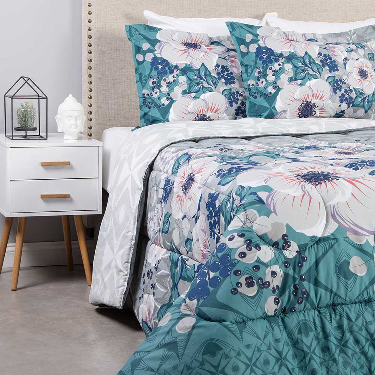 Plumón Estampado Elements & Co 2 Plazas Blossom