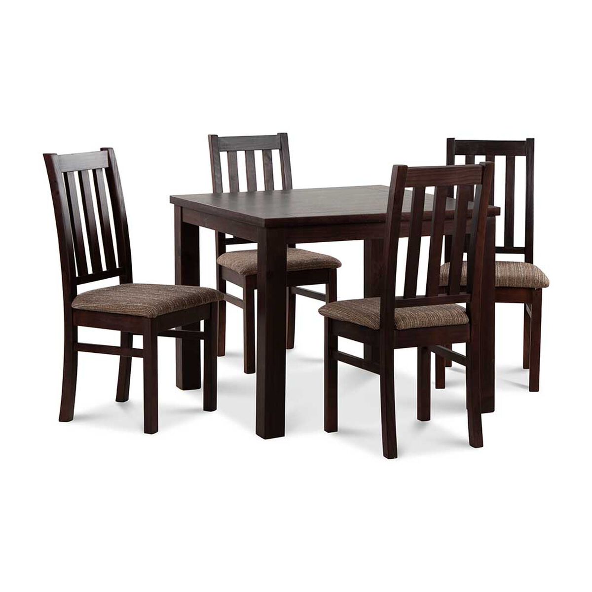 Juego de Comedor CIC Ñuble Chocolate 4 Sillas