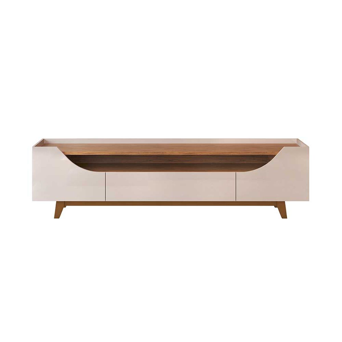 Rack TV Vekkahome Lotus Hasta 75" Beige Café