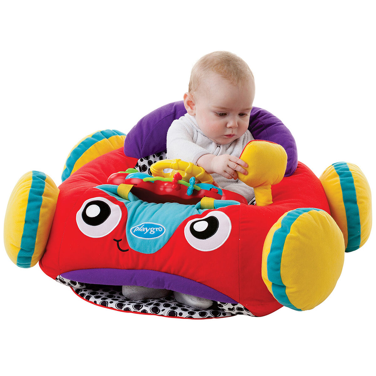 Gimnasio Interactivo Auto Musica y Luces Rojo Playgro