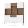 Mueble de Cocina Vekkahome Emi 1 Cajón 12 Puertas Café