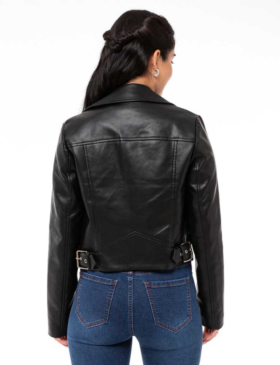 Chaqueta Biker Ecocuero Mujer Icono