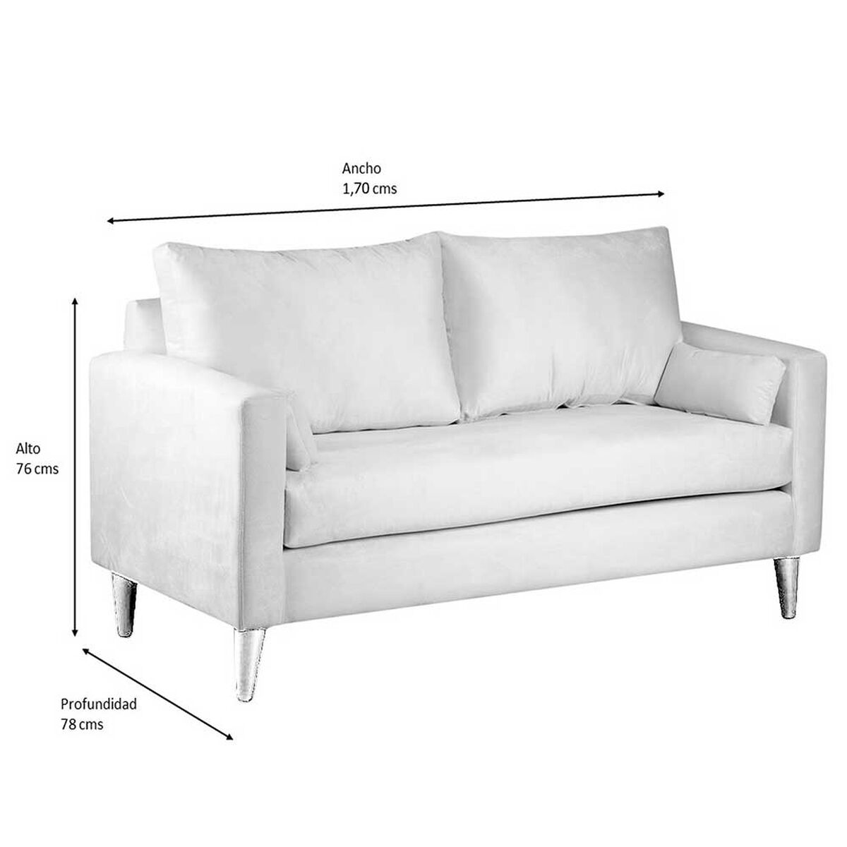 Sof&aacute; Bodevir Sky Felpa 01 3 Cuerpos Crudo&nbsp;