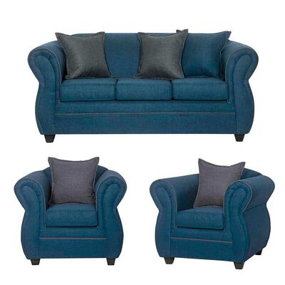 Imagen 1 del producto Juego de Living Black Factory Emili Sofá 3 Cuerpos + Dos Sillones 1 Cuerpo Esmeralda