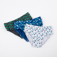 Pack 3 Calzoncillo de Algodón Niño Chess Azul, Negro, Rojo