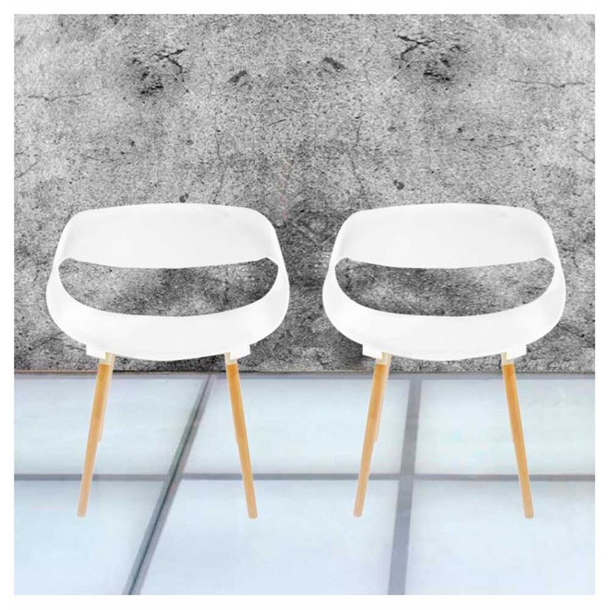 Pack 2 Sitiales Idetex Nordico Blanco