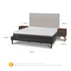 Cama Europea CIC King Ortopedic Advance + Respaldo Tigris + 2 Veladores