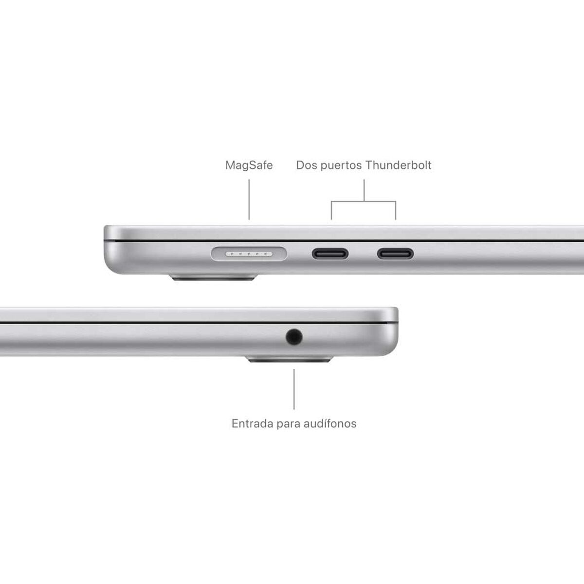 Macbook Air Apple MRYP3CI/A Chip M3 8GB 256GB SSD 15,3" Plata