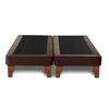 Base Europea Dividida Latam Home 2 Plazas Zen Tela Velvet Chocolate