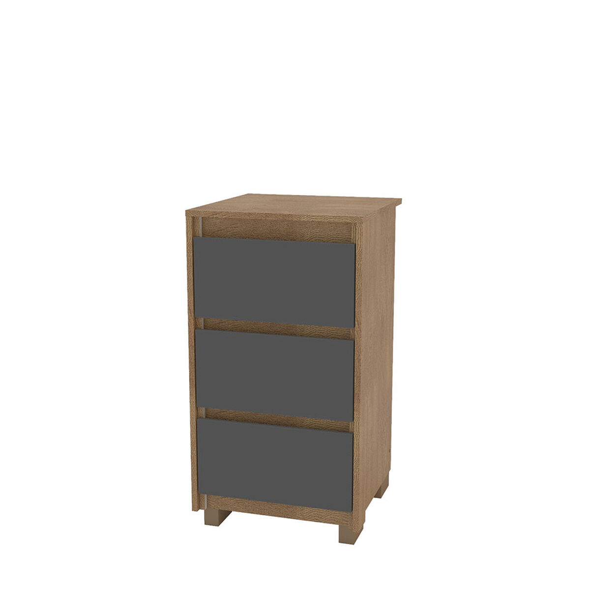 C&oacute;moda Vekkahome Coimbra 3 Cajones Grafito