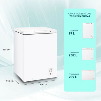 Imagen 2 del producto Freezer Horizontal Hisense FT145N1BWF 141 lts.