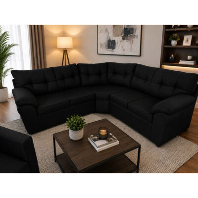 Seccional Dise&ntilde;o A&M Home Lebana 6 Cuerpos Negro