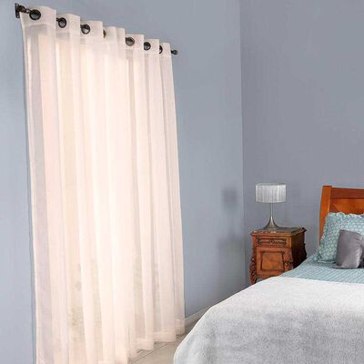 Juego de Velos Doral Liso Argolla 140 x 220 cm Crudo