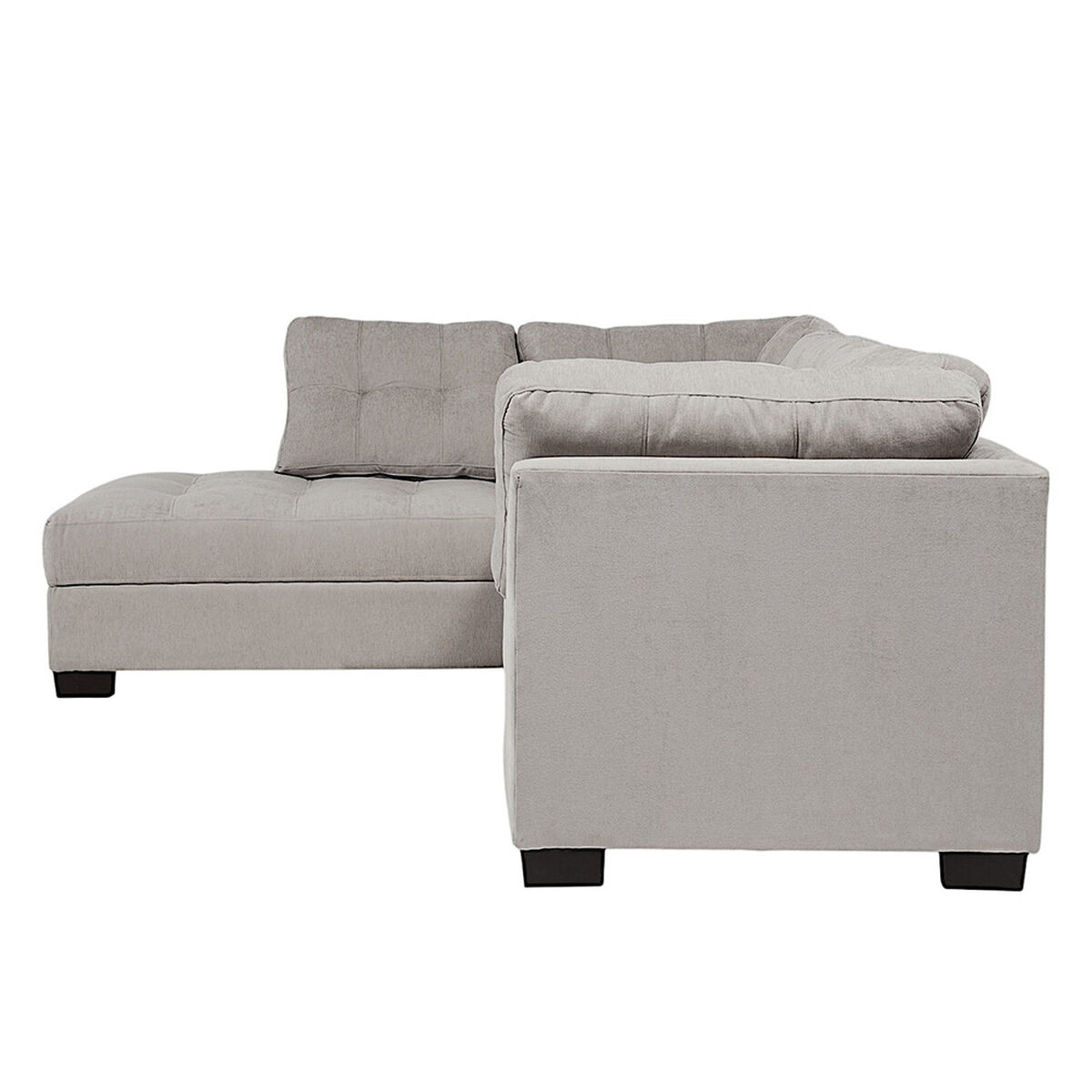 Seccional Izquierdo Muebles MPR Edimburgo 5 Cuerpos Gris Claro