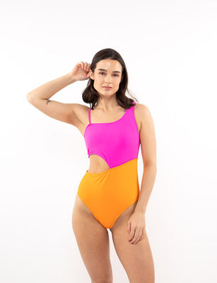 Imagen 1 del producto Traje de Baño Estampado Mujer Icono Fucsia