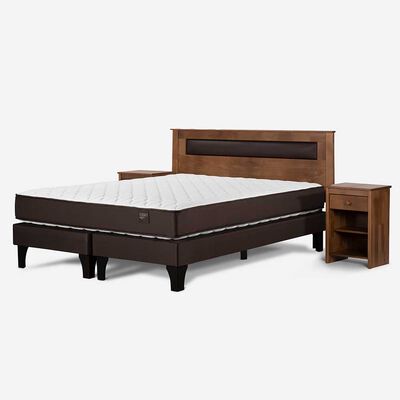 Imagen 2 del producto Cama Europea Rosen Base Dividida King Ergo T + Respaldo + 2 Veladores