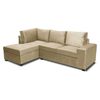 Sofá Seccional Izquierdo Innovamuebles Mini Senna Felpa 3 Cuerpos Beige