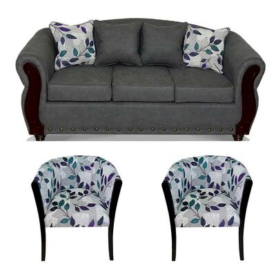 Juego de Living Elegant Detail Bartolucci Sof&aacute; 3 Cuerpos + Dos Sillones 1 Cuerpo Rojo