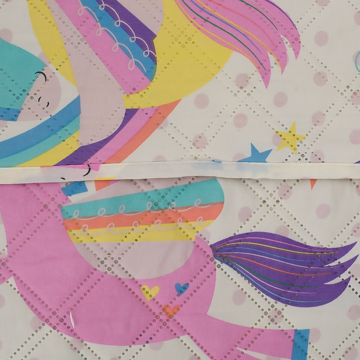 Cubrecama Bicolor Heat Press Casanova Kids 1,5 Plazas Unicornio