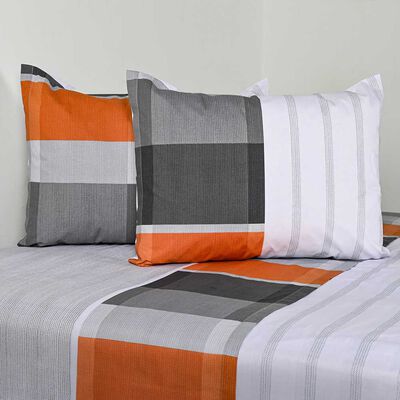 Imagen 1 del producto Juego de Sábanas American Family 144 Hilos King Franjas Cafe