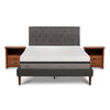 Cama Europea CIC Curve 2 Plazas Balance + Respaldo Kavery + 2 Veladores Indo