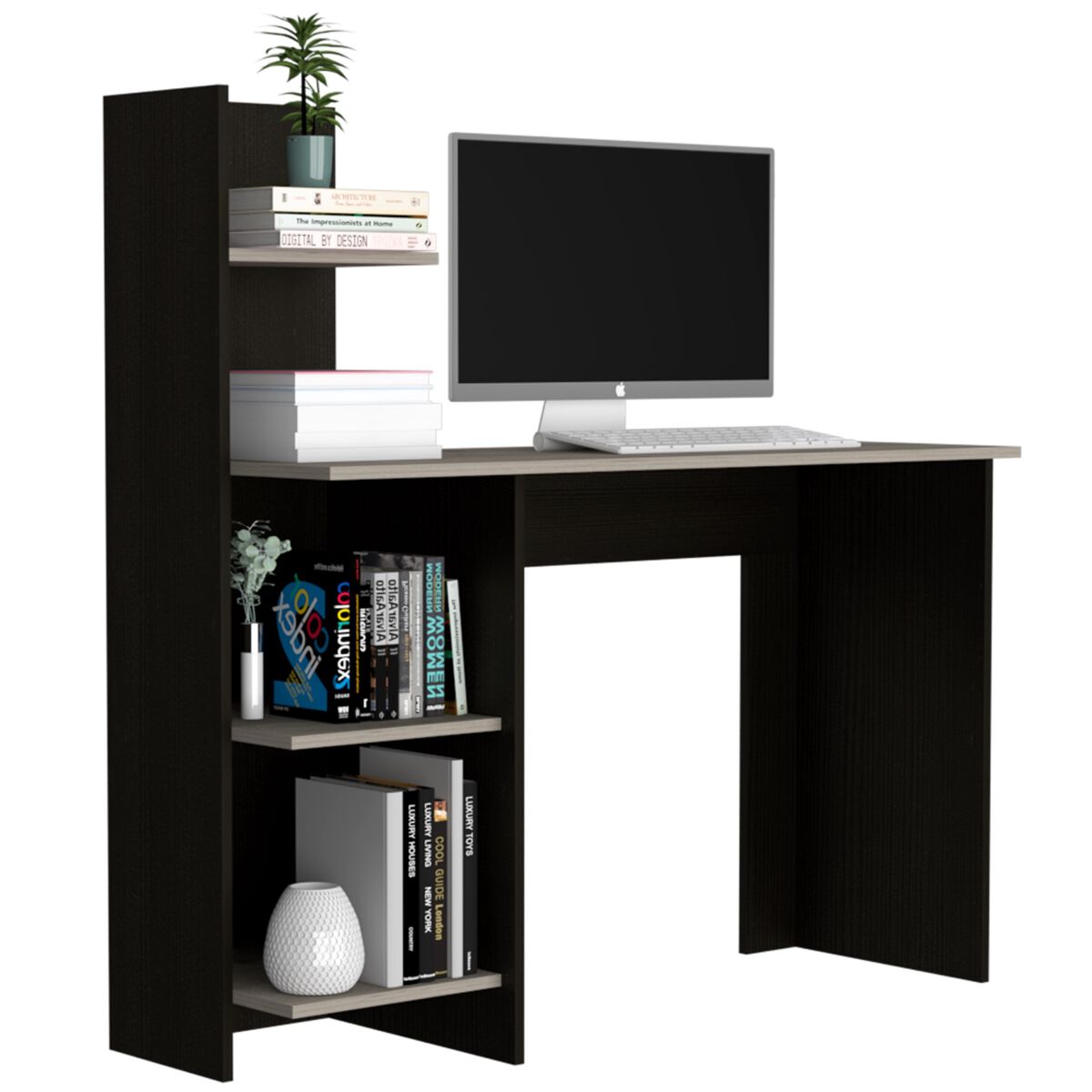 Escritorio TuHome Office 120 Wengue/Ceniza