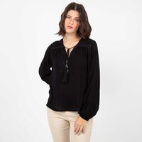 Blusa Manga Larga Mujer Alma Negro