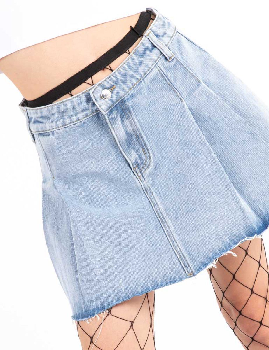 Falda Casual De Mezclilla Mujer Icono