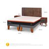 Cama Europea CIC Base Dividida 2 Plazas Bee Comfort + Respaldo + 2 Veladores
