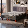 Cama Europea Flex 2 Plazas Dream Pocket Box B/D + Respaldo Royal Grafito