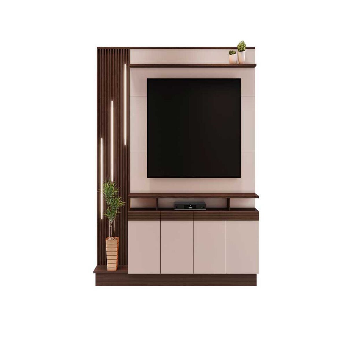Centro Entretenimiento Almore Budapest Hasta 70" Café y Off White
