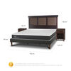 Cama Europea CIC King New Ortopedic + Respaldo New Torino Chocolate + 2 Veladores