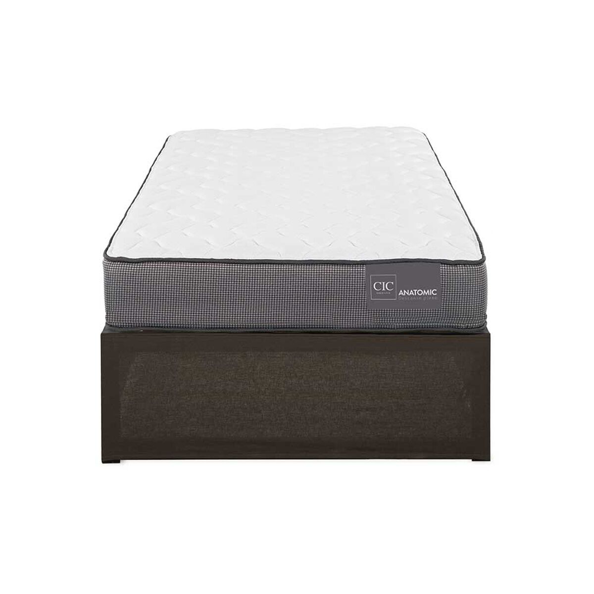 Cama Europea CIC Iron Smart 1,5 Plazas Anatomic + Faldón