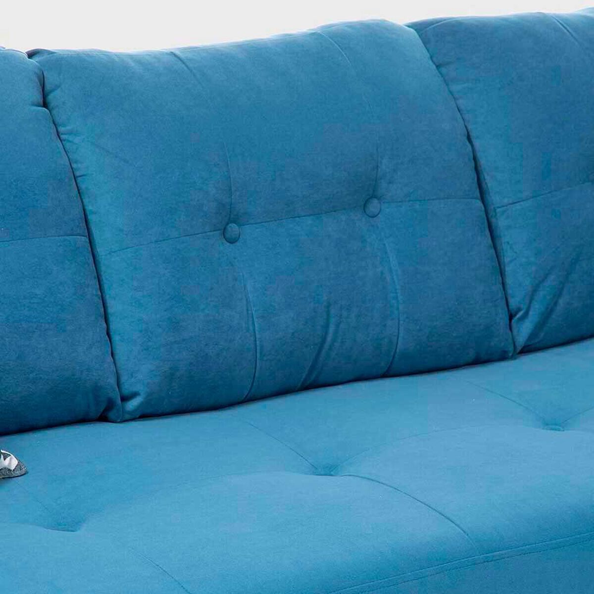 Sof&aacute; Seccional Derecho Living Factory Dubai 5 Cuerpos Azul Piedra