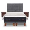 Cama Europea CIC Base Dividida S&uacute;per King S&uacute;per Premium + Respaldo + Veladores + Plum&oacute;n Ganso