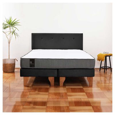 Imagen 1 del producto Cama Europea Latam Home Base Dividida 2 Plazas Zen Best Negro + Respaldo