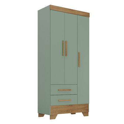 Closet Di Poretti Design Adoleta 2 Cajones 3 Puertas Verde Pastel