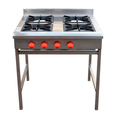 Anafe Ticgas 4 Quemadores Inox Gn