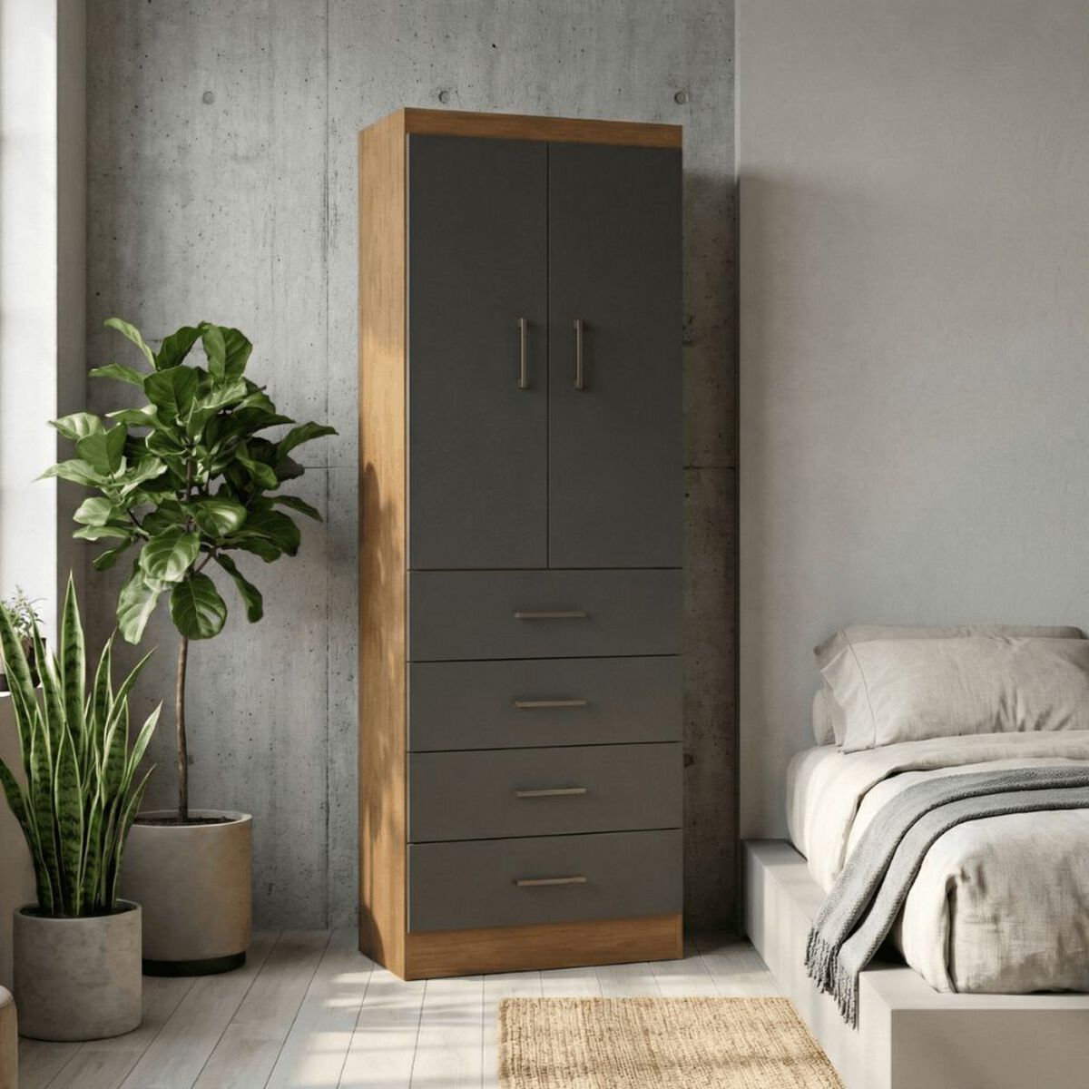 Closet Exit 2P 4C Negro/Caf&eacute;