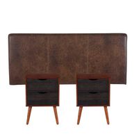 Respaldo King + 2 Veladores CIC Baker