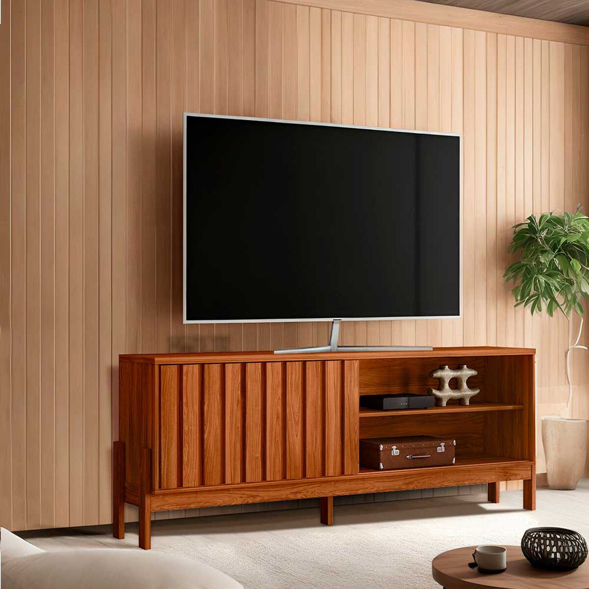 Rack TV Exit Aurora Hasta 75" Blanco