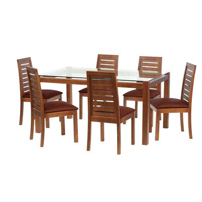Juego de Comedor Latam Home Barcelona 6 Sillas Café Moro