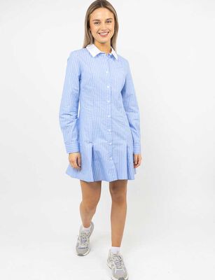 Imagen 2 del producto Vestido Corto Manga Larga Mujer Icono Celeste